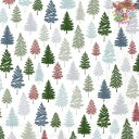 IHR ペーパーナプキン☆NORDIC FOREST blue green☆(20枚入り)クリスマスツリー 森 木 もみの木 クリスマス デコパージュ 可愛い ...