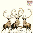 PPD ペーパーナプキン☆Stag Do☆(1枚/バラ売り)鹿 しか 角 サングラス 山 素敵 デコパージュ