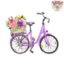 Fasana ペーパーナプキン☆Ride with wild flowers☆（1枚/バラ売り）自転車 花 バスケット 素敵 可愛い お洒落 デコパージュ