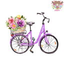 Fasana ペーパーナプキン☆Ride with wild flowers☆(1枚/バラ売り)自転車 花 バスケット 素敵 可愛い お洒落 デコパージュ