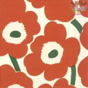 marimekko マリメッコペーパーナプキン ☆UNIKKO orange green☆(1枚/バラ売り)ウニッコ オレンジ グリーン 花柄 デコパージュ カ...