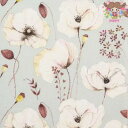 HOME FASHION ペーパーナプキン☆Delicate Poppies☆(1枚/バラ売り)ポピー パステル 花柄 デコパージュ