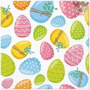 TETE a TETE ペーパーナプキン ☆Easter Eggs☆ (1枚/バラ売り)たまご ドット 水玉 葉っぱ イースター かわいい デコパージュ