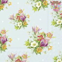 IHR ペーパーナプキン☆SPRING BOUQUETS light blue☆(1枚/バラ売り)クロッカス ブーケ ブルー 花柄 デコパージュ 可愛い 素敵 ...