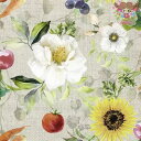 IHR ペーパーナプキン☆KAREL linen☆(1枚・バラ売り) クリスマスローズ ひまわり トマト 人参 花柄 野菜 デコパージュ 可愛い 素敵 お洒落 ...