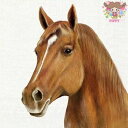IHR ペーパーナプキン☆FARM HORSE cream☆(1枚・バラ売り)馬 うま ウマ 動物 アニマル デコパージュ 可愛い 素敵 お洒落 華やか エレガ...