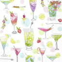 【25cmサイズ】IHR ペーパーナプキン☆COCKTAILS FOR HER☆(1枚/バラ売り)(W25cm×L25cm)カクテル カラフル フルーツ アルコ...