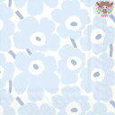 marimekko マリメッコペーパーナプキン ☆MINI UNIKKO light blue☆(1枚/バラ売り)ウニッコ ミニ ライトブルー 花柄 デコパージ...