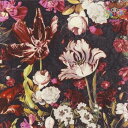 HOME FASHION ペーパーナプキン☆Floral Orchestra☆(1枚/バラ売り)クロッカス チューリップ ダーク 花柄 デコパージュ