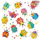 PPD ペーパーナプキン☆Bug Party☆(1枚/バラ売り)てんとう虫 ハート 花 ドット カラフル 素敵 デコパージュ