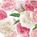 PPD ペーパーナプキン☆Peonies ☆(20枚入り)牡丹 ボタン ぼたん 薔薇 白 ピンク 花柄 素敵 デコパージュ