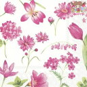【25cmサイズ】IHR ペーパーナプキン☆ALLY☆(20枚入り)(W25cm×L25cm)紫陽花 あじさい アジサイ チューリップ 花柄 デコパージュ 可愛...