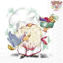 IHR ペーパーナプキン☆PETE☆(20枚入り)小人 ノーム ドワーフ コック シェフ キッチン 料理 野菜 鍋 お玉 エプロン デコパージュ 可愛い 素敵 ...