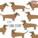 PPD ペーパーナプキン☆Long Story☆(20枚入り)犬 ハート ダックスフント 英字 動物 素敵 デコパージュ