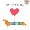 Paper+Design ペーパーナプキン ☆Dog Home☆(20枚入り)犬 子犬 ダックスフンド ハート 風船 動物 お洒落 エレガント 華やかデコパージ...