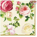 Paw ペーパーナプキン☆Rosalia☆(1枚・バラ売り)薔薇 ローズ 花柄 エレガント デコパージュ 素敵 お洒落 可愛い