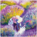 Paw ペーパーナプキン☆Lavender Sunset☆(1枚・バラ売り)ラベンダー畑 花柄 女の子 絵画風 デコパージュ 素敵 お洒落 可愛い