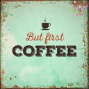 【25cmサイズ】Braun + Company ペーパーナプキン☆First Coffee☆(1枚・バラ売り)(W25cm×L25cm)コーヒー ヴィンテージ...