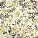 HOME FASHION ペーパーナプキン☆Modern Christmas Rose☆(1枚/バラ売り)クリスマスローズ ヒイラギ ヤドリギ モダン花柄 素敵...