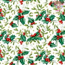Braun + Company Atelier ペーパーナプキン☆Traditional Ilex☆(1枚/バラ売り) クリスマス ヤドリギ モチノキ 星 デコ...