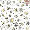HOME FASHION ペーパーナプキン☆Sparkling Stars☆(1枚/バラ売り)星 雪の結晶 氷の結晶 クリスマス 素敵 可愛い お洒落 デコパー...