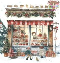 ti-flair ペーパーナプキン☆Maison de Noel☆(1枚/バラ売り)クリスマス クリスマスツリー プレゼント お店 子供 雪 デコパージュ 可愛...