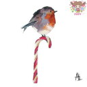 PPD ペーパーナプキン☆Candy Cane Robin☆(1枚/バラ売り)鳥 ロビン キャンディー ステッキ アメ キャンディーケイン クリスマス 素敵 可...