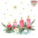 PPD ペーパーナプキン☆Advent☆(1枚/バラ売り)アドベントリース キャンドル オーナメント 松ぼっくり 星 もみの木 クリスマス 素敵 可愛い お洒落...