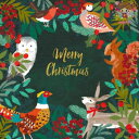 PPD ペーパーナプキン☆Christmas Forest☆(1枚/バラ売り)キジ うさぎ りす フクロウ コマドリ 鳥 植物 動物 英字 クリスマス 素敵 可...