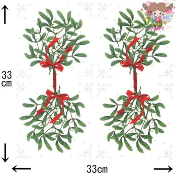 Ambiente �ڡ��ѡ��ʥץ����Mistletoe with bow white�� ��20������� ��ɥꥮ �֡��� ��ܥ� �� ���ꥹ�ޥ� �İ��� ��Ũ ��ޯ�� �ǥ��ѡ�����