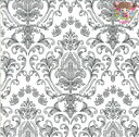 Ambiente ペーパーナプキン☆Baroque ornament silver☆ (1枚/バラ売り) アンティーク バロック オーナメント アート ヴィンテ...