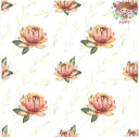 Fasana ペーパーナプキン☆just be☆(20枚入り)スイレン 花柄 小花 可愛い 素敵 エレガント お洒落 デコパージュ