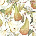Ambiente ペーパーナプキン☆Pears☆ (1枚/バラ売り) 洋ナシ フルーツ 素敵 お洒落 可憐 エレガント デコパージュ