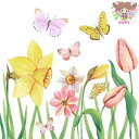 Paper+Design ペーパーナプキン ☆Butterfly meadow☆(20枚入り)蝶 ちょう 水仙 チューリップ 森 草原 花柄 かわいい お洒落 ...