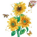 Paper+Design ペーパーナプキン ☆Sunshine bloom☆(1枚/バラ売り)ひまわり 向日葵 ヒマワリ 蝶 ちょう 花柄 かわいい お洒落 エ...