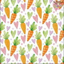 Ambiente ペーパーナプキン☆Carrots and hearts white☆ (1枚/バラ売り) 人参 ハート チェック 子供 かわいい 素敵 お洒落...