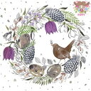 PPD ペーパーナプキン☆Feather Wreath☆(1枚/バラ売り)鳥 リース イースターエッグ チューリップ 羽 イースター 素敵 可愛い お洒落 デコ...
