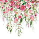 PPD ペーパーナプキン☆Tiziana☆(1枚/バラ売り)ピンク 植物 蝶 花柄 素敵 可愛い お洒落 デコパージュ