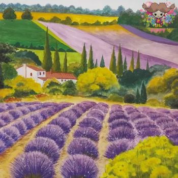 ti-flair ペーパーナプキン☆Scenic Lavender Farm☆(1枚/バラ売り)ラベンダー畑 風景 景色 建物 花柄 デ..
