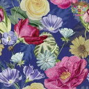 IHR ペーパーナプキン☆CHANDRA blue☆(1枚/バラ売り)薔薇 ローズ ひまわり 夏花 ブルー シック 花柄 デコパージュ 可愛い 素敵 お洒落 華やか エレガント ハンドメイド