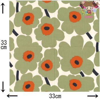 marimekko マリメッコ ペーパーナプキン ☆UNIKKO cream orange☆（1枚/バラ売り）ウ...