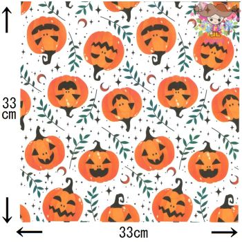 Paw ペーパーナプキン☆Mystic Pumpkin Patch☆（1枚・バラ売り）ハロウィン ジャック・オー・ランタン かぼちゃ おばけ デコパージュ 素敵 お洒落 可愛い ハンドメイド