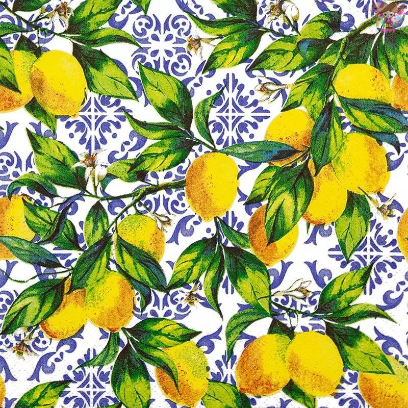 HOME FASHION �ڡ��ѡ��ʥץ����Citrus Branches on Tiles����20������˥��ȥ饹 ���� ��ʪ ���泤 ������ �ե�� ��...