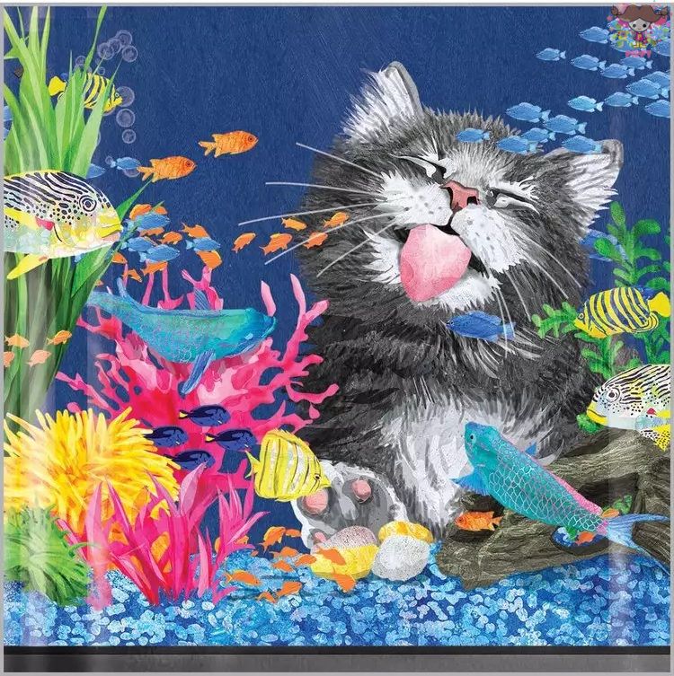 【25cmサイズ】PPD ペーパーナプキン☆Go Fish…☆（1枚/バラ売り）(W25cm×L25 ...