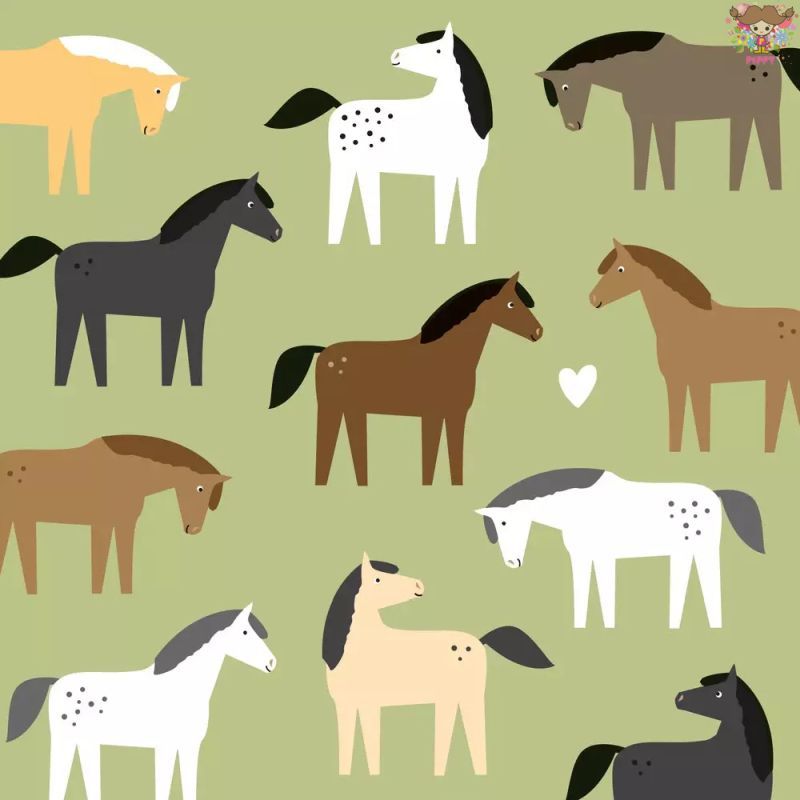 PPD ペーパーナプキン☆Sopi + Friends☆（1枚/バラ売り）馬 動物 北欧柄 パターン 素敵 可愛い お洒落 華やか デコパージュ ハンドメイド 紙ナプキン