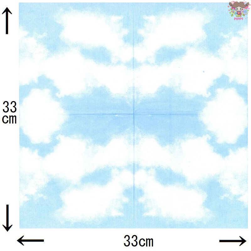 Pippy 2号店のPPD ペーパーナプキン☆sky☆（1枚/バラ売り）空 雲 天気 晴天 青空 素敵 可愛い お洒落 華やか デコパージュ ハンドメイド 紙ナプキン｜アングル2