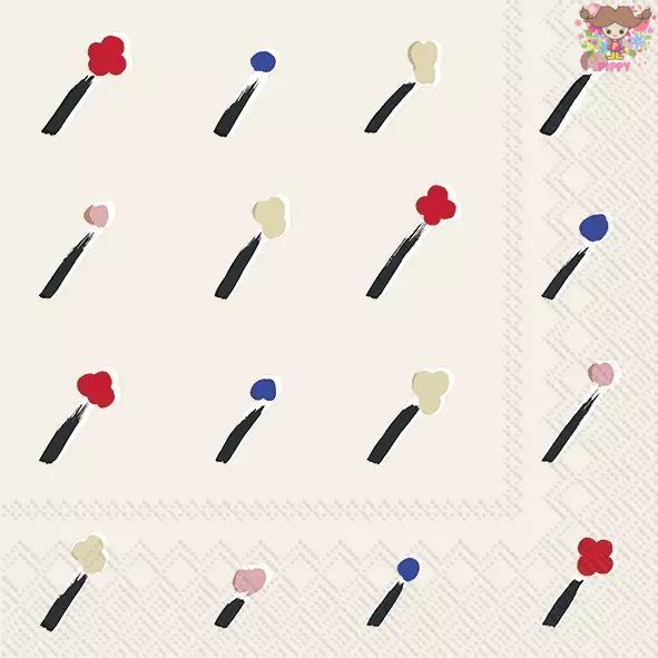 Rakuten - marimekko マリメッコペーパーナプキン ☆PUTKINOTKO olive☆（1枚/バラ売り）クリーム ナチュラル フラワーモチーフ パターン デコパージュ カルトナージュ 可愛い お洒落 華やか 素敵