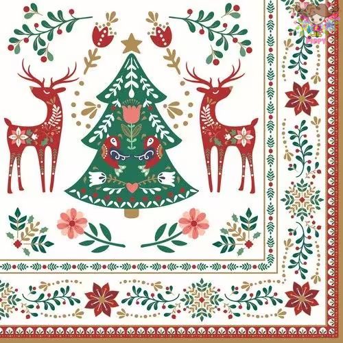 商品詳細 商品名 イタリア Easy Life社　ペーパーナプキン 柄名 Christmas Folk 商品説明 イタリア Easy Life社のペーパーナプキン。ヨーロッパならではの可愛らしいデザインです。 3枚重ねで厚みがありしっかりとしていることが特徴。 デコパージュやラッピングなど アイデア次第でさまざまな使い方ができます。 1枚目の画像はペーパーナプキン1/4大きさです。 サイズ W33cm×L33cm/3枚重ね 素材 紙 入数 20枚入り その他 ※ご覧頂く環境により色・素材の見え方などが実際の商品と多少異なることがございます。 ※ペーパーナプキン特有のシワや印刷ミスやズレがありますので、ご了承お願い致します。 ブランドについて Easy Life社は、イタリアで生まれた老舗メーカーです。テーブルウェアを中心に素敵なデザインの商品を製作しています。 フランス生まれの可愛いデコパージュ＆デコパッチにも最適&nbsp;❤ お気に入りの柄を切ったり、ちぎったりして専用のりで貼るだけで、お手軽で簡単に自宅クラフトが楽しめます！ 石鹸他、木・鉄・プラスチック・ガラス・タイル・布など形を問わず、家庭にあるものにひと手間加えて使うことができます。シンプルな箱をデコして、プレゼント用ボックスを作ってみたり、石鹸や携帯ケースにデコしてお友達にプレゼントするなど用途は様々なので、自分のオリジナルな使い方を探してみるのもいかがでしょうか。 こんな感じにデコしてみました♪ ショップに届いた素敵なデコパージュ作品をご紹介！ &rarr;　 ☆デコパージュ作品はこちら☆ メール便とは、ご自宅のポストに郵便局と同様に投函にてのお届けとなりますので、不在時でもお受け取りすることができます。メール便での配送をご希望されるお客様は、注文を確定される前に、配送方法にて『メール便（日時指定・代金引換不可）（紙ナプキン20枚入り×2パックまで)』を選択してください。 ※ メール便ご利用の方は、ペーパーナプキン20枚入り×2パックまでとなります。 3パック以上、または、2パック＋バラ売りをご購入の方は、「宅配便」をご指定ください。 ※ メール便での『代金引換』はご利用頂けません。 代金引換をご利用の方は、『宅配便』をご指定ください。 ※ メール便で発送できないお客様には、こちらからご連絡しております。 その際、お客様とご連絡が取れるまで商品発送ができないため、お届けまでにお時間を要する場合がございますので、ご了承お願い致します。 ■基本的に、梱包が3センチ以内の場合は、お客様のご希望されましたメール便での配送をお受けいたします。しかし、商品のサイズによっては、メール便での配送はお受けできない場合もございますので、予めご了承ください。ご指定されましたメール便にて配送できない際は、商品発送前に当店よりお客様宛てにご連絡いたします。 なお、当店からお客様に連絡する際に、楽天システム経由にてメールを発信いたします。迷惑メールの拒否設定をされているお客様はお受取出来ない場合がございます。必ず迷惑メール拒否設定の解除をお願いいたします。 ■送料変更につきましては、楽天のシステム上、送料は自動計算されませんので、当店からのご注文確定メールにて再計算した合計金額をご連絡いたします。内容変更後、翌日に楽天からの内容変更のお知らせメールがあります。 ※必ずお読みください⇒発送に関するご注意 全てお読み頂きご了承頂いたお客様のみご利用可能でございます。ハンドメイドやラッピングにも大活躍！