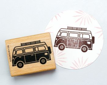 Perlenfischer スタンプ☆乗り物 車 ワゴン車 レトロ（BULLI）☆木製 プレゼント クラフト 雑貨 保育園 ..