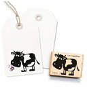 cats on appletrees スタンプ☆牛 うし 左向き 動物 アニマル（LISBETH, THE COW）☆木製 プレゼント クラフト 雑貨 保育園 幼稚園 先生